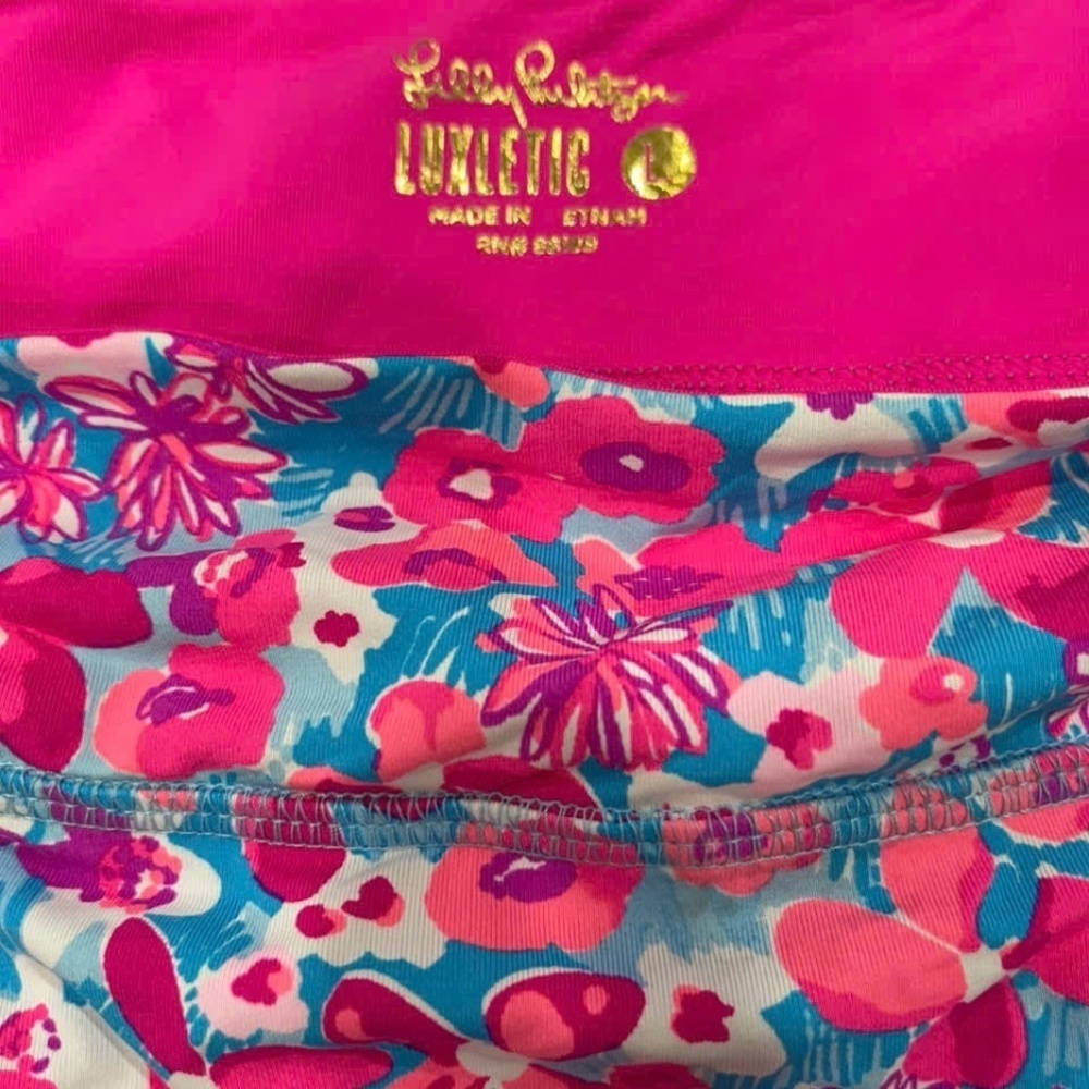 NWOT Lilly Pulitzer Aura Pink BABY BLOOMER CORRINE SKORT Luxletic 13" Skirt - Picture 4 of 5